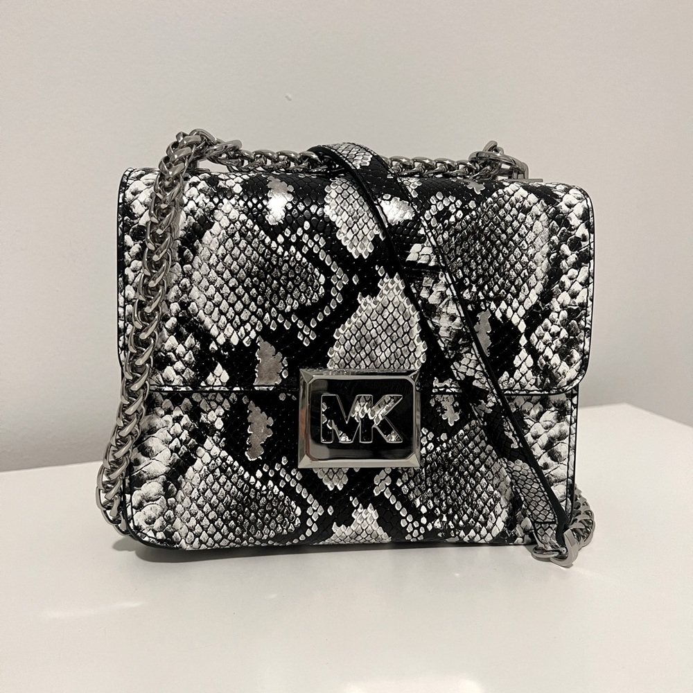 Michael Kors Python Print Leather Crossbody